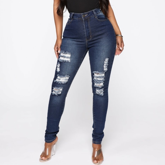 Fashion Nova Denim - New Fashion Nova Distressed Jeans